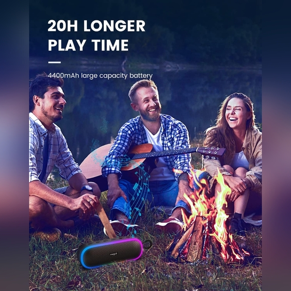 New MEGUO 20W Portable Wireless Speaker, IPX7 Waterproof, 24H Playtime! - Picture 9 of 9